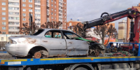Ещё один бесхозный разукомплектованный автомобиль эвакуировали в Чебоксарах - Администрация г. Чебоксары