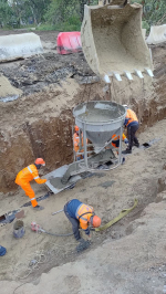 На Лапсарском проезде в Чебоксарах монтируют водопропускные системы