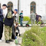 Ученики гимназии №6 г. Алатыря приняли участие в благоустройстве Киево-Николаевского Новодевичьего монастыря